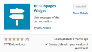 BE Subpages Widget