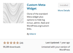 Custom Meta Widget